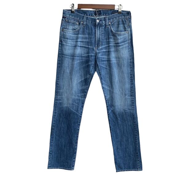 New Citizens of Humanity Men's Straight Leg Mid Rise Medium Wash Jeans Size 32